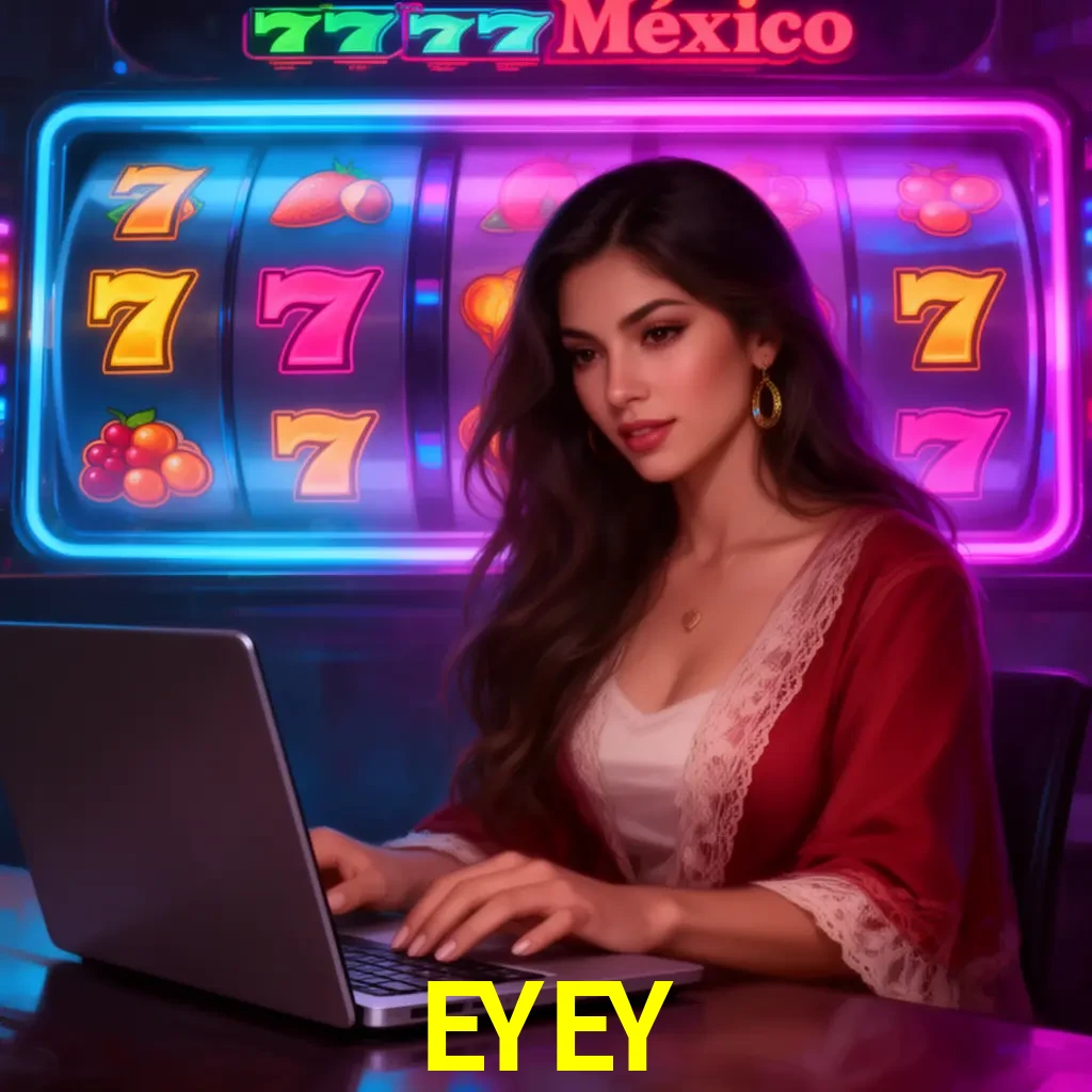 EYEY Slots - tragamonedas, RTP y control Tragamonedas EYEY con símbolos, saldo móvil y reglas de apuesta visibles